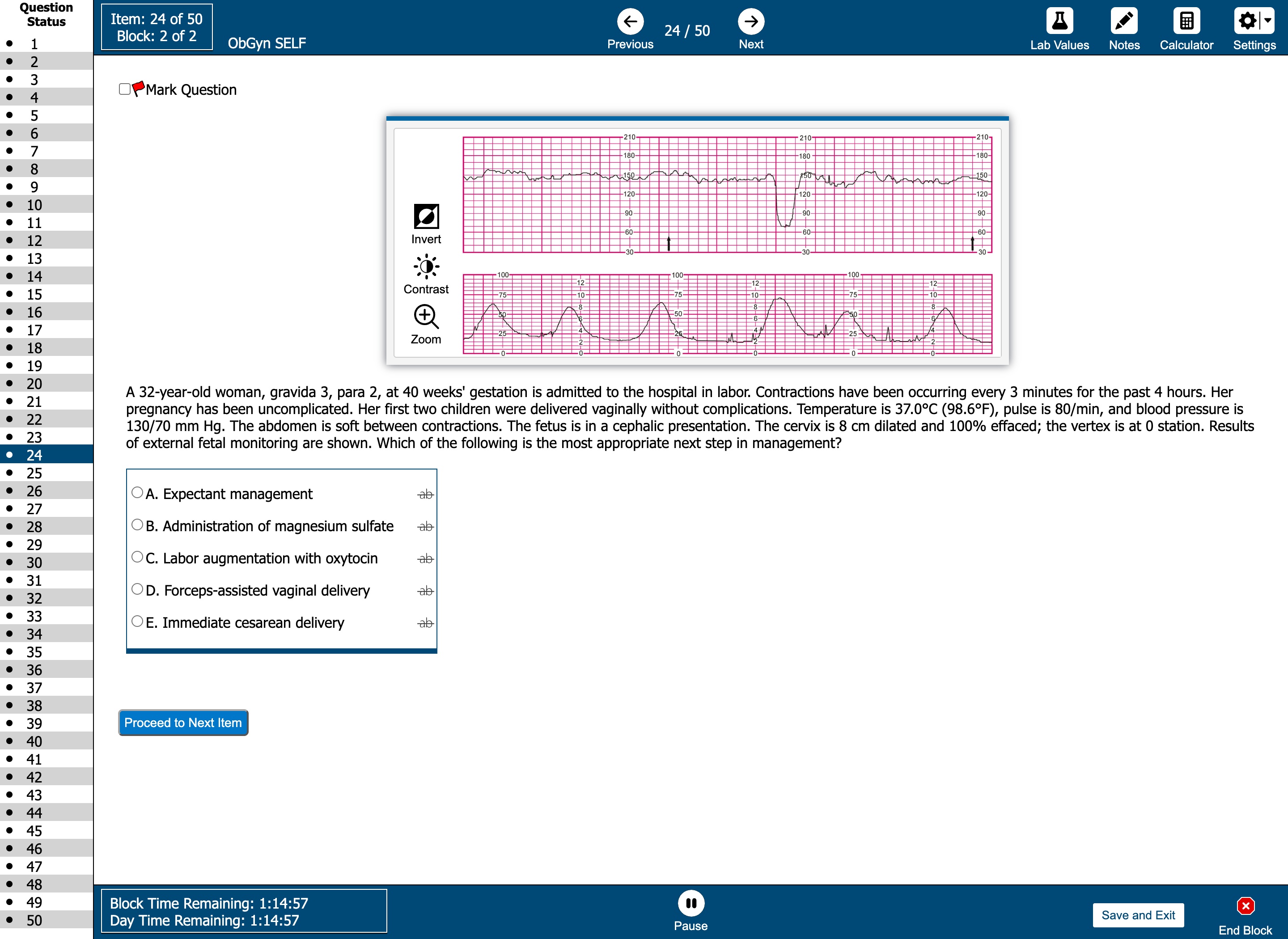 Image-based Shelf question in the new exam interface